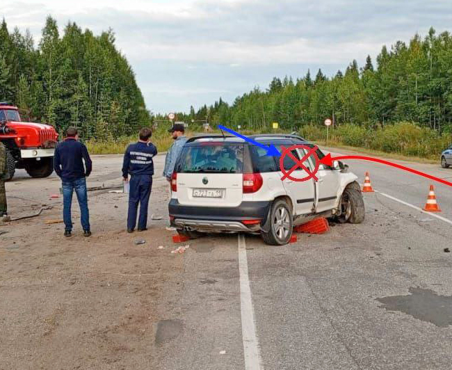 На 152 км автодороги Сыктывкар – Ухта в ДТП погиб пассажир Мицубиси